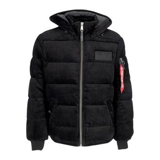 Alpha Industries Alpha Industries, Winter Jackets, male, Black, Size: L Puffer Cord Jacket