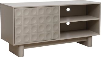 Oviala Mueble de TV rectangular con 1 puerta, L120 cm, beige
