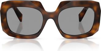 Prada 0pr B23s Oversized Square Tortoiseshell Sunglasses