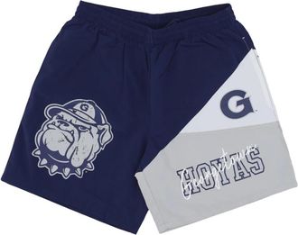 Mitchell & Ness Georgetown Hoyas Vintage Logo Shorts - Heren - Korte Broeken - Blauw - M - Polyester - Korte Broeken