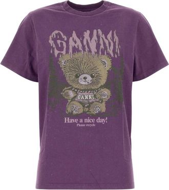 Ganni T-Shirts - Dames - T-shirts - Paars - XS - Tops