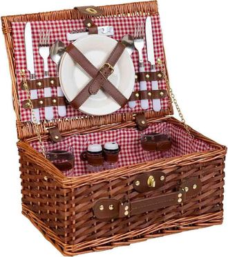 Wanderlust Deco Cesta de picnic 2 servicios marron