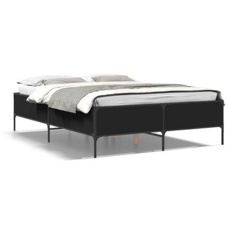 Berkfield Home Bed Frame without Mattress Black 120x200 cm | Size: Small Double