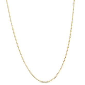 Pompeii3 Certified 5Ct 18 Diamond Tennis Necklace 14k Yellow Gold Lab Grown