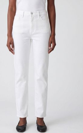 Paige Jeans Mason straight a vita alta in denim di cotone stretch