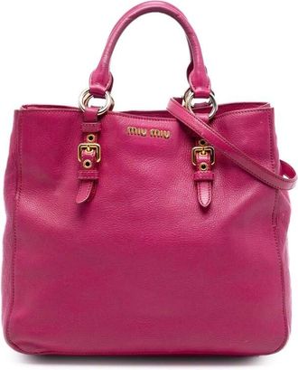 Miu Miu Pre-owned Miu Miu Goatskin Madras Satchel Ladies WT3LNNU23SC77QRW