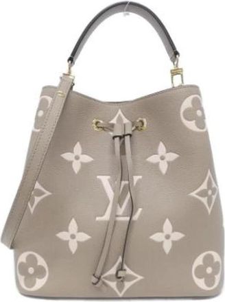 Louis Vuitton Pre-owned Vintage Bucket Bag - Dames - Vintage Tas - Grijs - ONE Size - Leer - Vintage