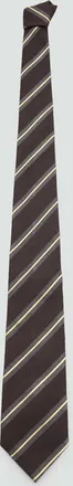 Mango Cravatta righe combinate marrone - Uomo - Taglia unica - MANGO MAN