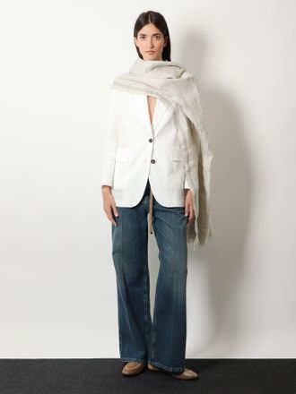 Brunello Cucinelli Womens Blazer Cotton White Blazers Jacket