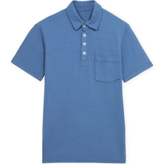 Fortela Maverick Short Sleeve Polo in Indigo Rinse at Nordstrom, Size Xx-Large Eu