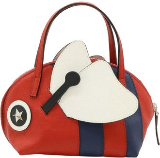 Gucci Red Calfskin Bee Childrens Tote (Authentic Pre-Loved)