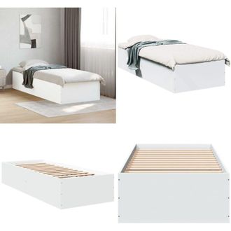 vidaXL Giroletto Bianco 75x190 cm in Legno Multistrato - Letto in legno - Materasso letto