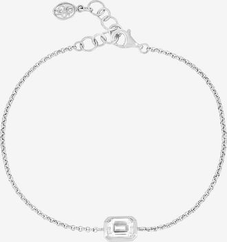 Dower & Hall White Topaz Octagon Chain Bracelet in Sterling Silver at Nordstrom, Size 7.5