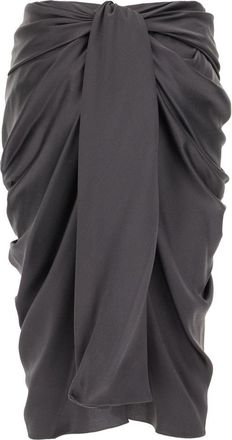 Chlo&eacute; Chlo&atilde;&copy; Silk Draped Midi Skirt
