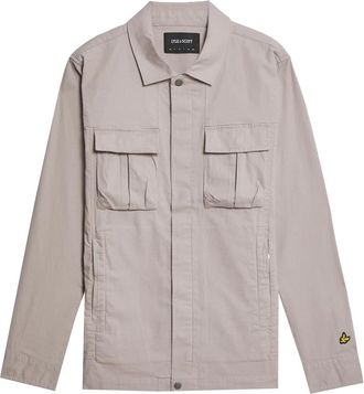 Lyle & Scott Jassen, Heren, Grijs, L, Ripstop Overshirt