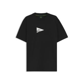 BOSS Regular-fit photoprint T-shirt in stretch cotton