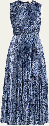 Ulla Johnson Malin Pleated Satin Midi Dress