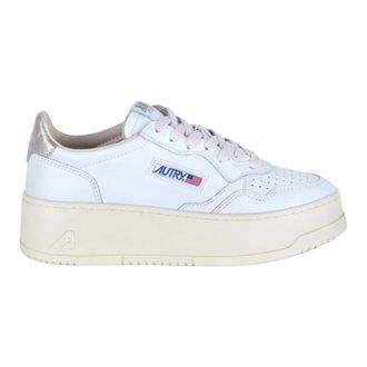 Autry Medalist Platform - Dames - Sneakers - Wit - 37 EU - Katoen - Schoenen
