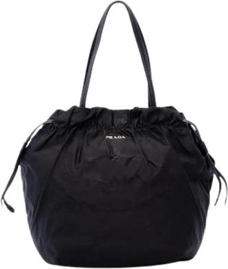 Prada Pre-owned Nylon Tote Bag - Dames - Vintage Tas - Zwart - ONE Size - Nylon - Vintage