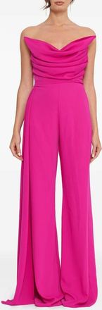 Forever Unique Tuta intera con scollo drappeggiato - Rosa