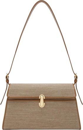 Savette Symmetry Schoudertas - Dames - Schoudertassen - Beige - ONE Size - Leer - Tassen