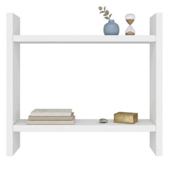 Dmora Estante Morfasso, 2 Estantes, 34x10x30h Cm Blanco