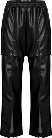 adidas (WMNS) adidas Always Original Faux Leather Track Pants Asia Sizing Black HF2017