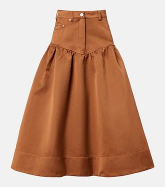 Ganni Peplum midi skirt