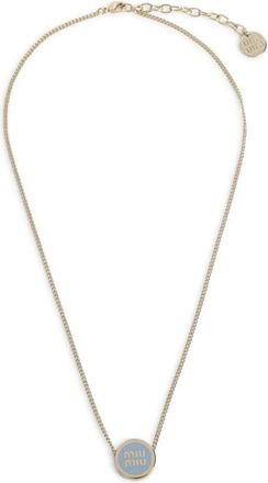 Miu Miu Necklaces, female, Gray, Size: ONE SIZE Metal Necklace