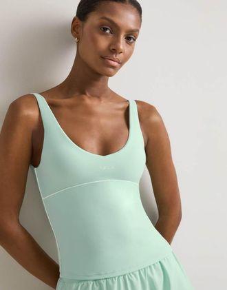 Tala SkinLuxe - Canotta color menta tenue con profili a contrasto-Verde