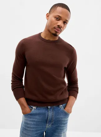 Le 31 Mens Minimalist crew-neck sweater