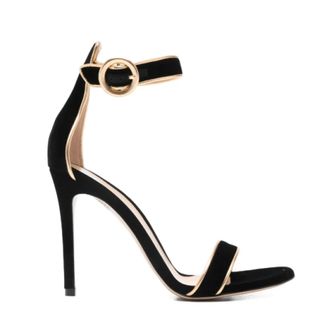 Gianvito Rossi High Heel Sandals, female, Black, Size: 10 1/2 US Buckle-strap Sandals