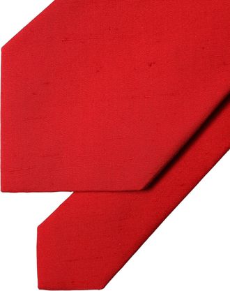 Dolce & Gabbana Silk-Cotton Blend Necktie - Red