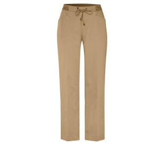 Toni Sue Wide 7/8 Broek - Dames - Broeken - Beige - Maat: 2XL Leer
