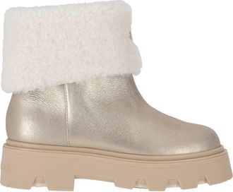 Moncler Silver Solid Round Toe Boots