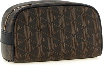 Lacoste Geometric Monogram Canvas Travel Wallet - Black