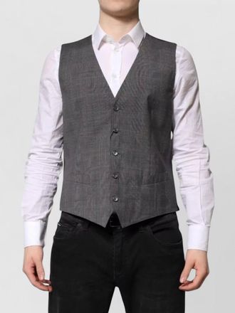 Dolce & Gabbana checked virgin wool waistcoat