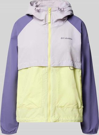 Columbia Windbreaker mit R&uuml;ckenbel&uuml;ftungssystem und Kapuze in Flieder, Gr&ouml;&szlig;e XS