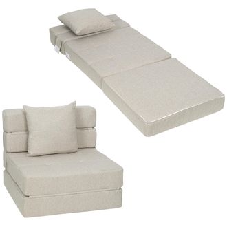 OEM Poltrona Convertibile In Poliestere Per Soggiorno Beige 70 Cm