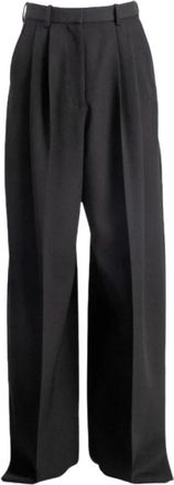 Balenciaga Pantalones Anchos de Pinzas - Trousers - Mujer - Negro - S