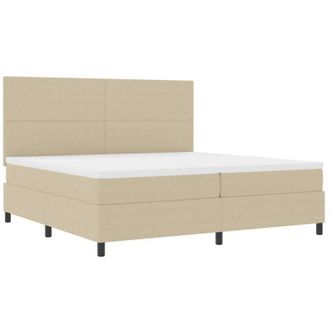 vidaXL Vidaxl - Cama Tipo Box Spring Gris Claro Y Blanco. 203 X 200 X 128 Cm