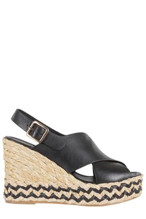 Paloma Barcel&oacute; Black Oda Buckled Leather Sandals