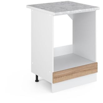 Vicco Mueble Bajo Universal R-line, Sonoma, 60 Cm Con Nicho Grande, Con Encimera Vicco