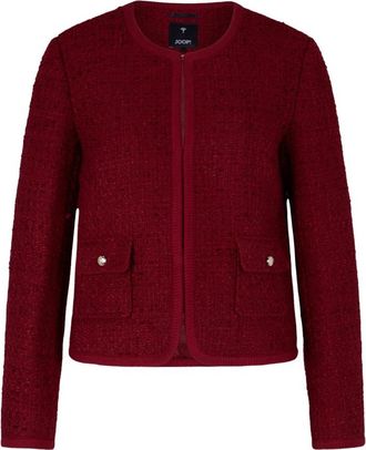 Joop Bukl&eacute; Jas met Haaksluiting - Dames - Blazers - Bruin - L - Tweed - Jassen