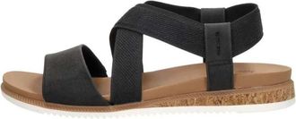 Skechers Bobs Desert Kiss Low - Dames - Sandalen - Zwart - 36 EU - Schoenen