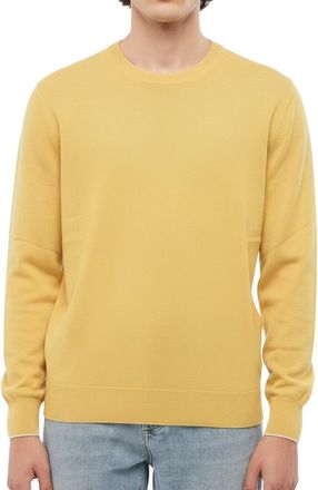 Brunello Cucinelli Yellow Solid Crew Neck Sweater