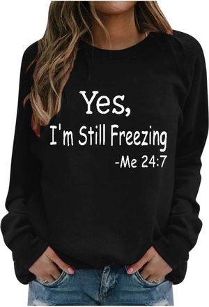 Generic Deals of The Day Lightning Deals Oversized Sweatshirts for Women UK Womens Fashion Sweatshirt Letter Print Long-sleeved Hooded Sweatshirt Casual Soft 