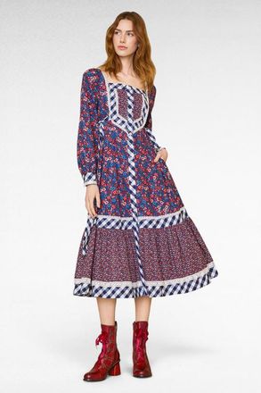 ModCloth Veronica Romantic Cottagecore Midi Dress, ModCloth x Gunne Sax in Circes Crown at Nordstrom, Size X-Small