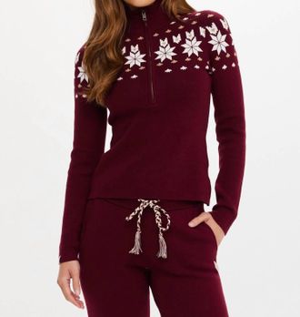 The Upside Le Ski Blanche Half Zip Top In Multicolor