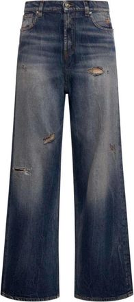 John Richmond Wide Jeans - Dames - Loose Fit Jeans - Blauw - W31 - Katoen - Jeans